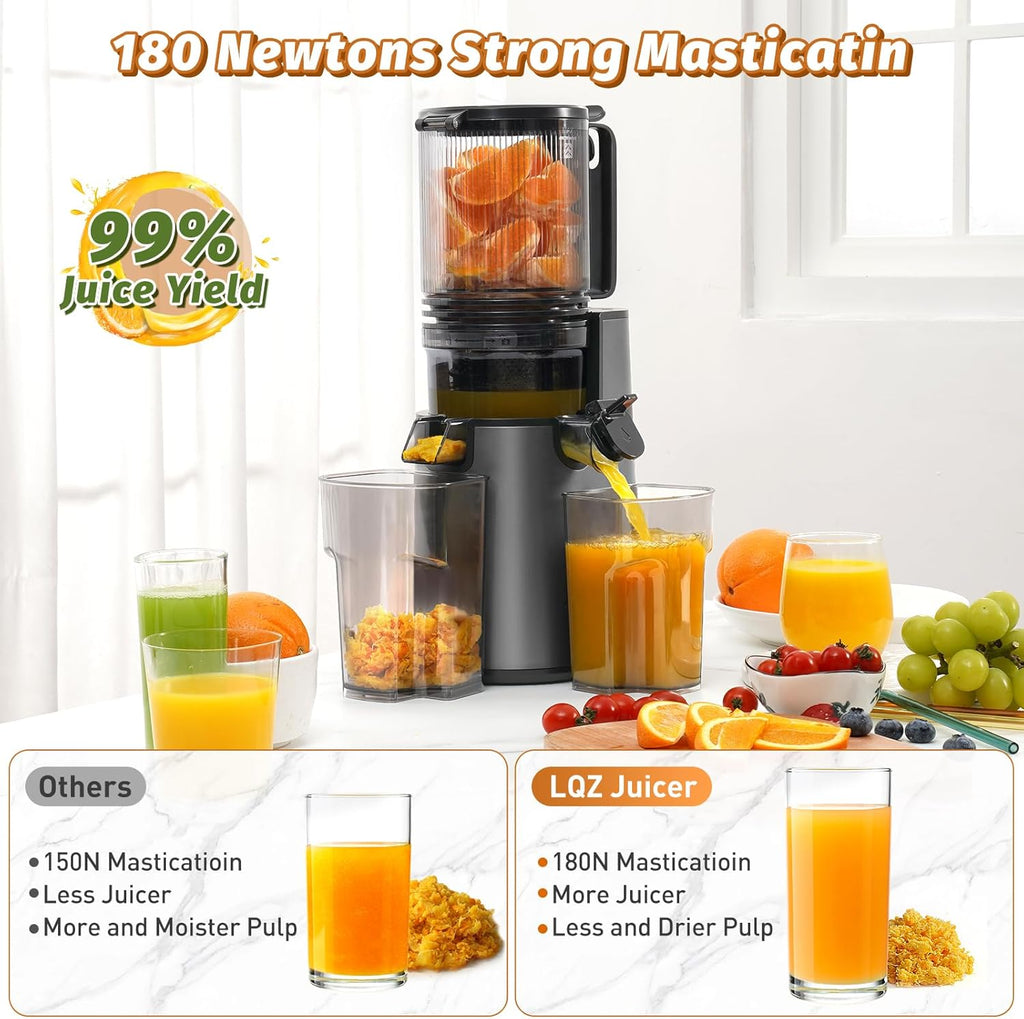 Cold Press Juicer Juicer Machines with 5.4" Wide Feed Chute Professional Slow Masticating Juicer wourant