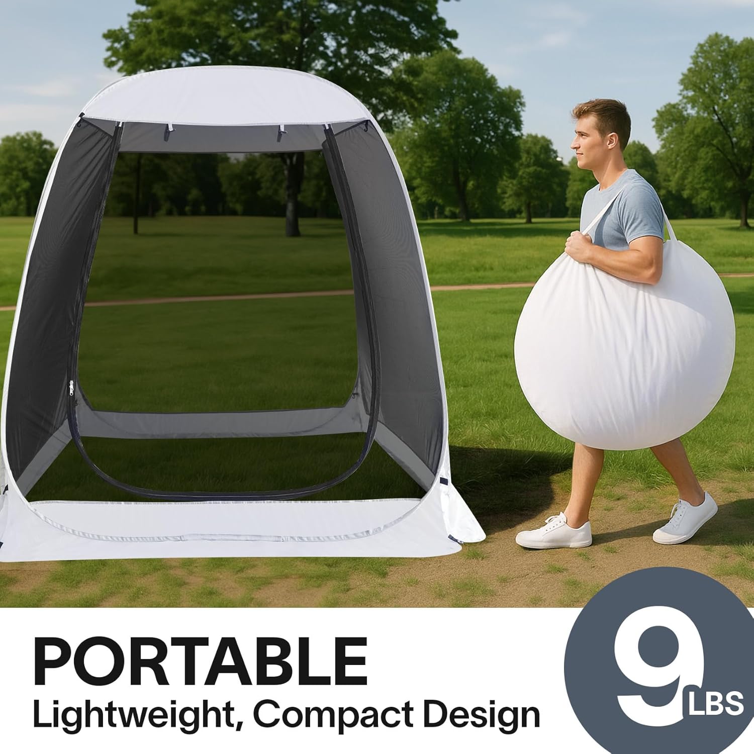 Screen gazebo, sleeps 6-10-15 people Igloo-style canopy tent with mosquito net on the sides Perfect for garden, patio, backyard wourant