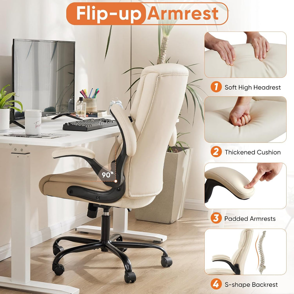 Ergonomic Office Chair Heavy Duty Work Desk Chair Adjustable Swivel Rolling Chair with Wheels wourant