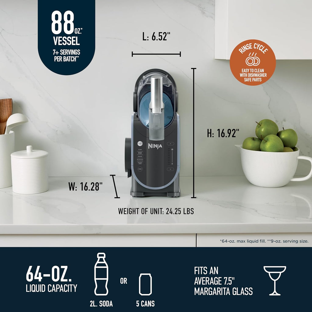 Ninja SLUSHi with RapidChill Technology, 88 oz. Frozen Drink & Slushie Machine, 5 Preset Programs, Margaritas, Frappés, and More wourant