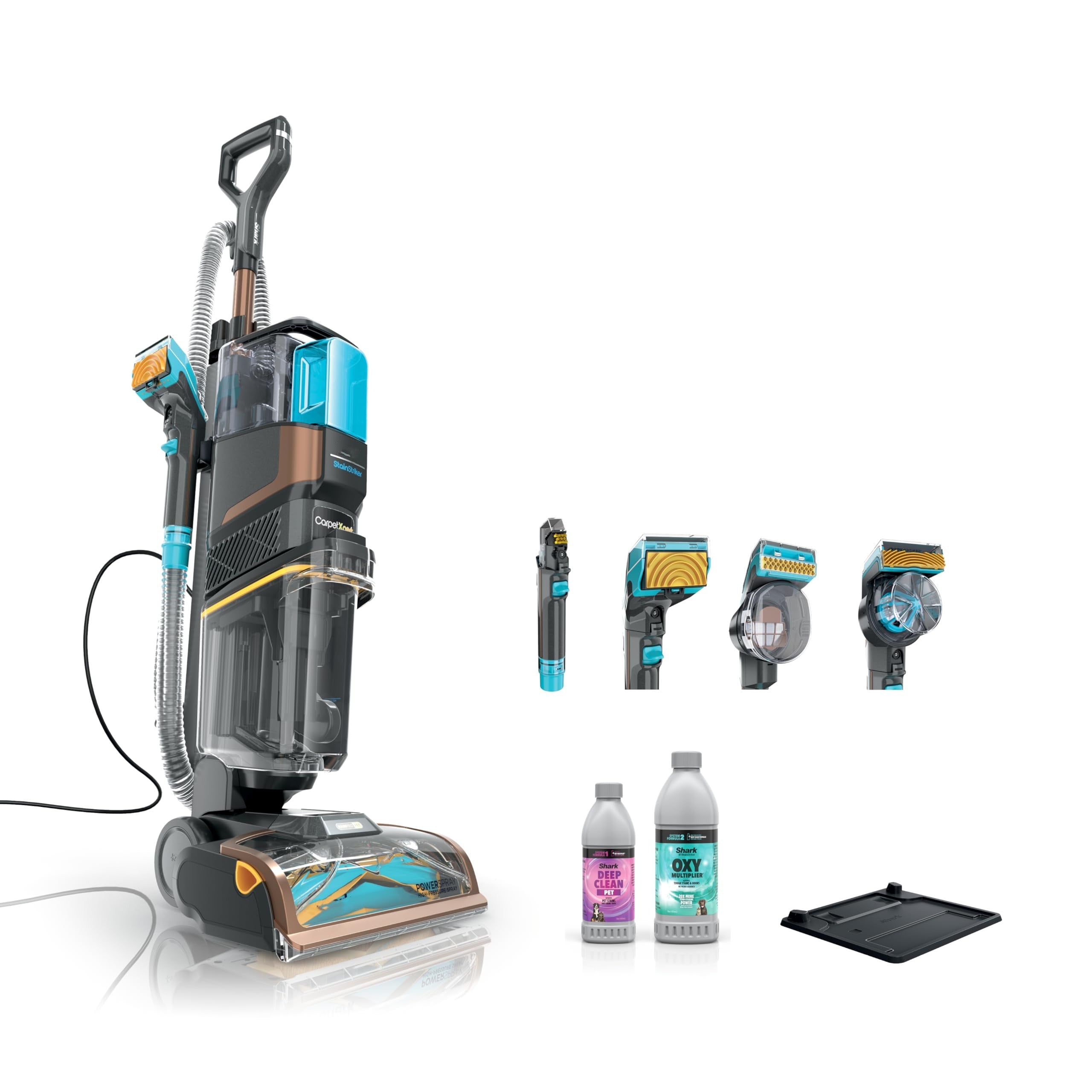 EX301 CarpetXpert HairPro Pet with StainStriker, Corded Upright Deep Carpet, Rug & Upholstery Cleaner, Pet Stain Remover, Gray (Renewed) wourant