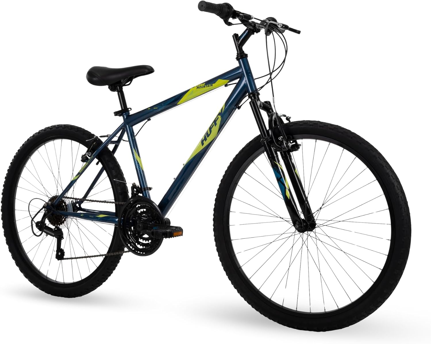 Huffy Stone Mountain Hardtail Mountain Bike for Boys/Girls/Men/Women, 20"/24"/26" Sizes, 6 or 21 Speed Shimano Twist Shifting, Front or Dual Suspension, Comfort Saddle, Sleek Colors wourant