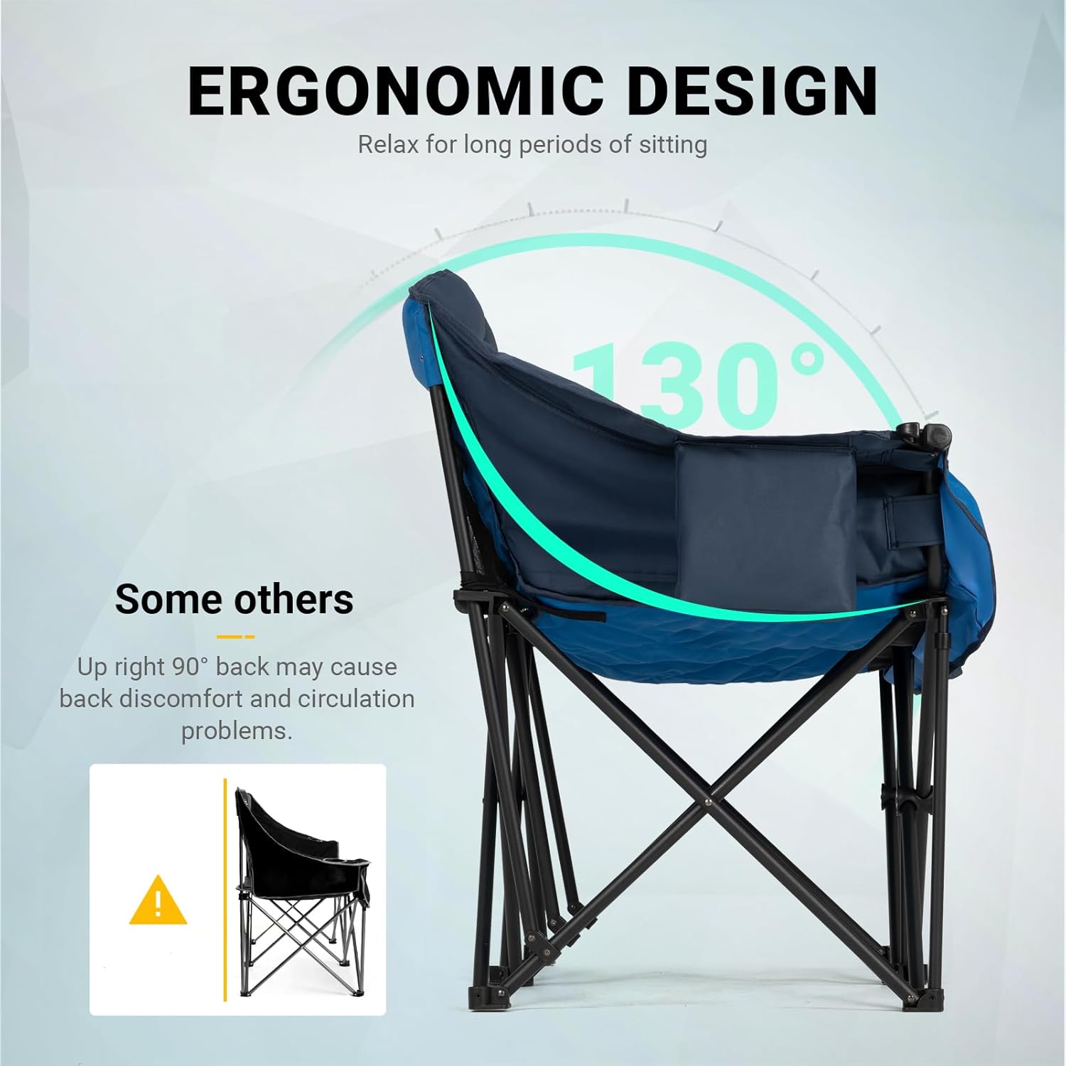 Extra Large Double Camping Chair - 2 Person Comfortable Sofa Chair Adult Loveseat - Heavy Duty Lawn Chair wourant