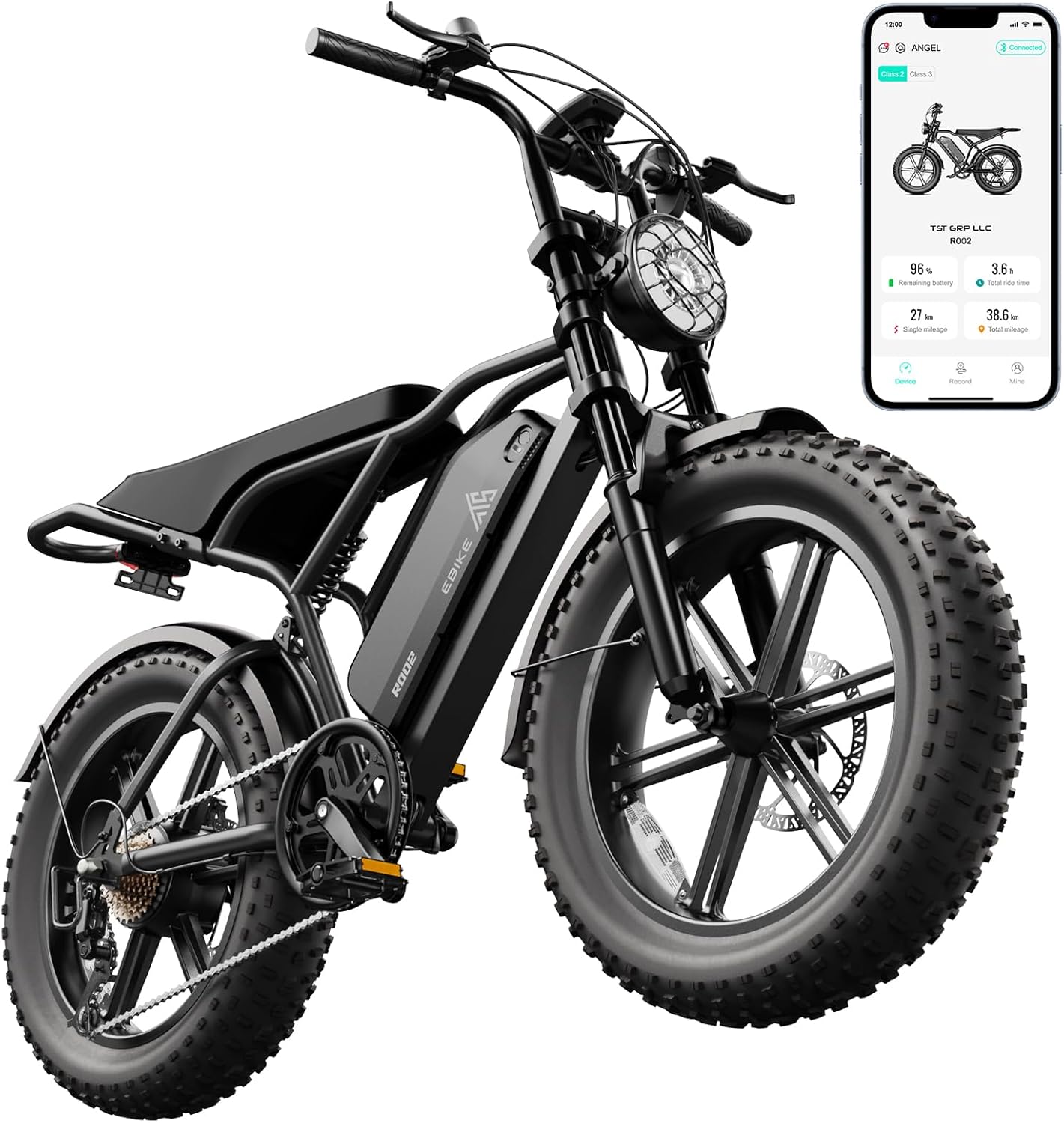 Electric Bike for Adults 1500W Peak 20" Fat Tire All-Terrain E-Bike 60/110 Miles 28 MPH Electric Dirt Bike