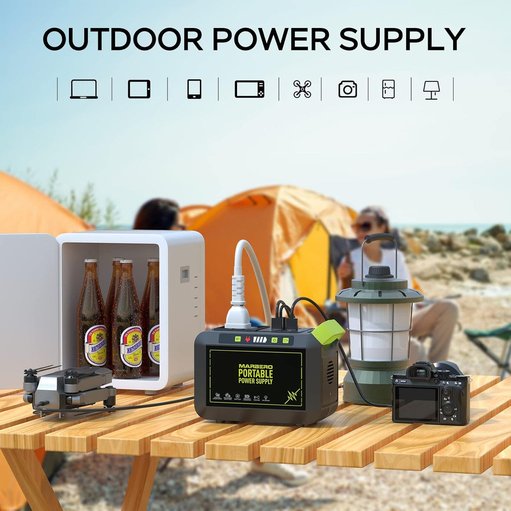 Portable Power Station 88Wh Camping Lithium Battery Solar Generator Fast Charging with AC Outlet 120W Peak Power Bank wourant