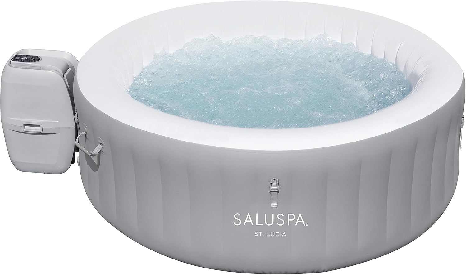 Bestway SaluSpa Miami EnergySense AirJet Inflatable Hot Tub Spa (71" x 26") | Portable Hot Tub with 2 Covers (1 Energy-Efficient Thermal Cover and 1 Standard Cover) | Fits Up to 2-4 Persons | Black wourant