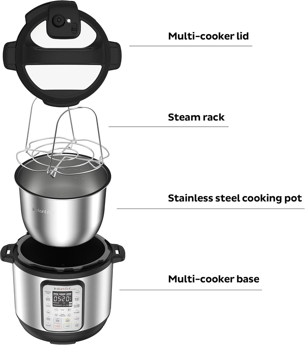 9-in-1 Multicooker, Pressure Cooker, Slow Cook, Rice Maker, Steamer, Sauté, Yogurt, Warmer & Sterilizer, Includes App With Over 800 Recipes, Stainless Steel, 6 Quarts wourant