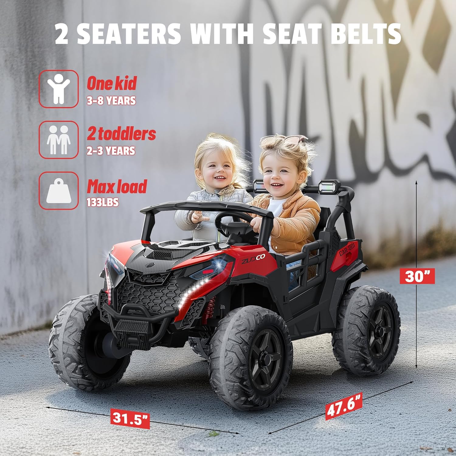 Pink all-terrain car travel electric toy truck wourant