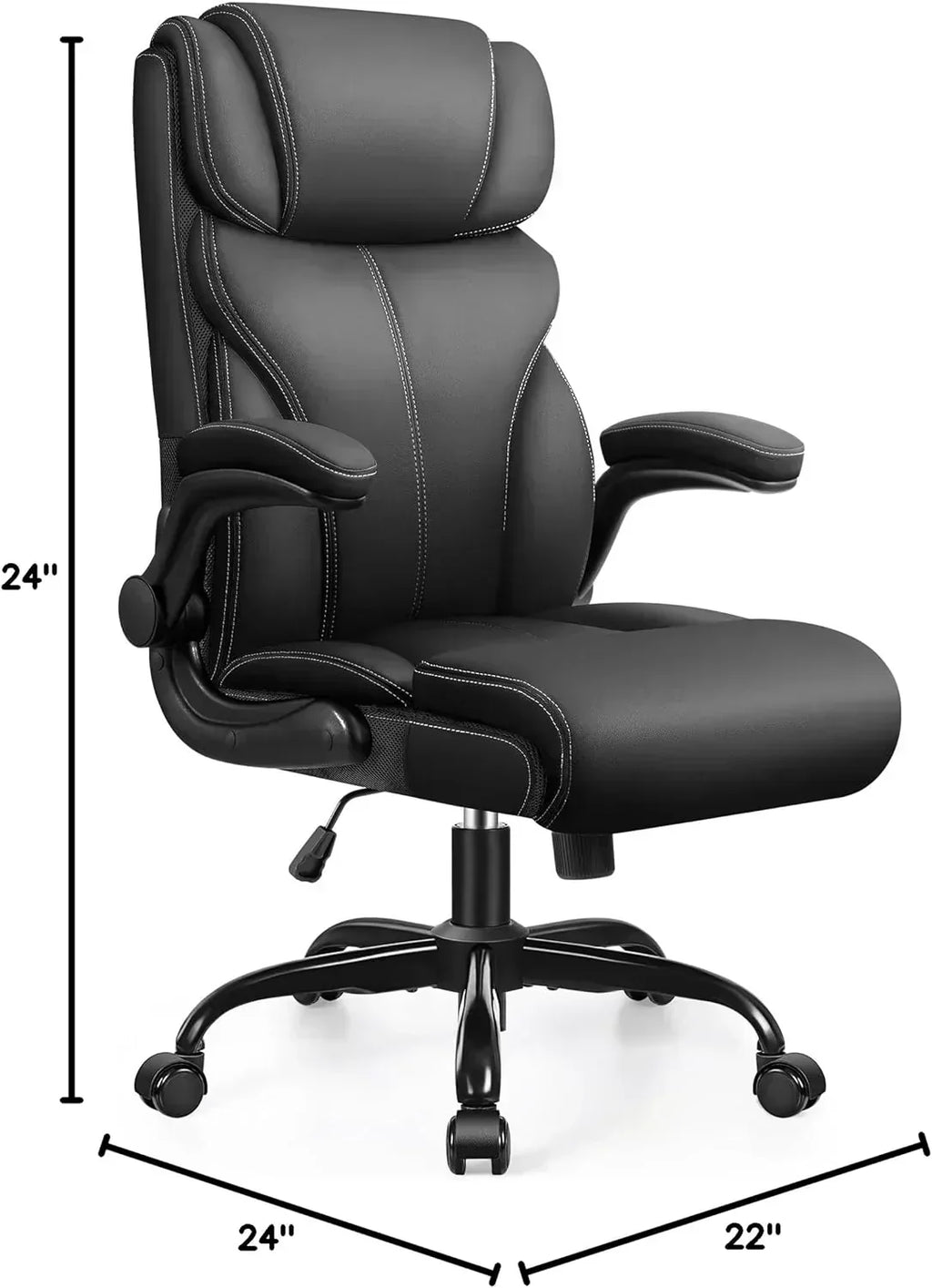 Office Chair Large High-Foot Computer Desk Chair Chair Lumbar Support Rotating Computer Chair wourant