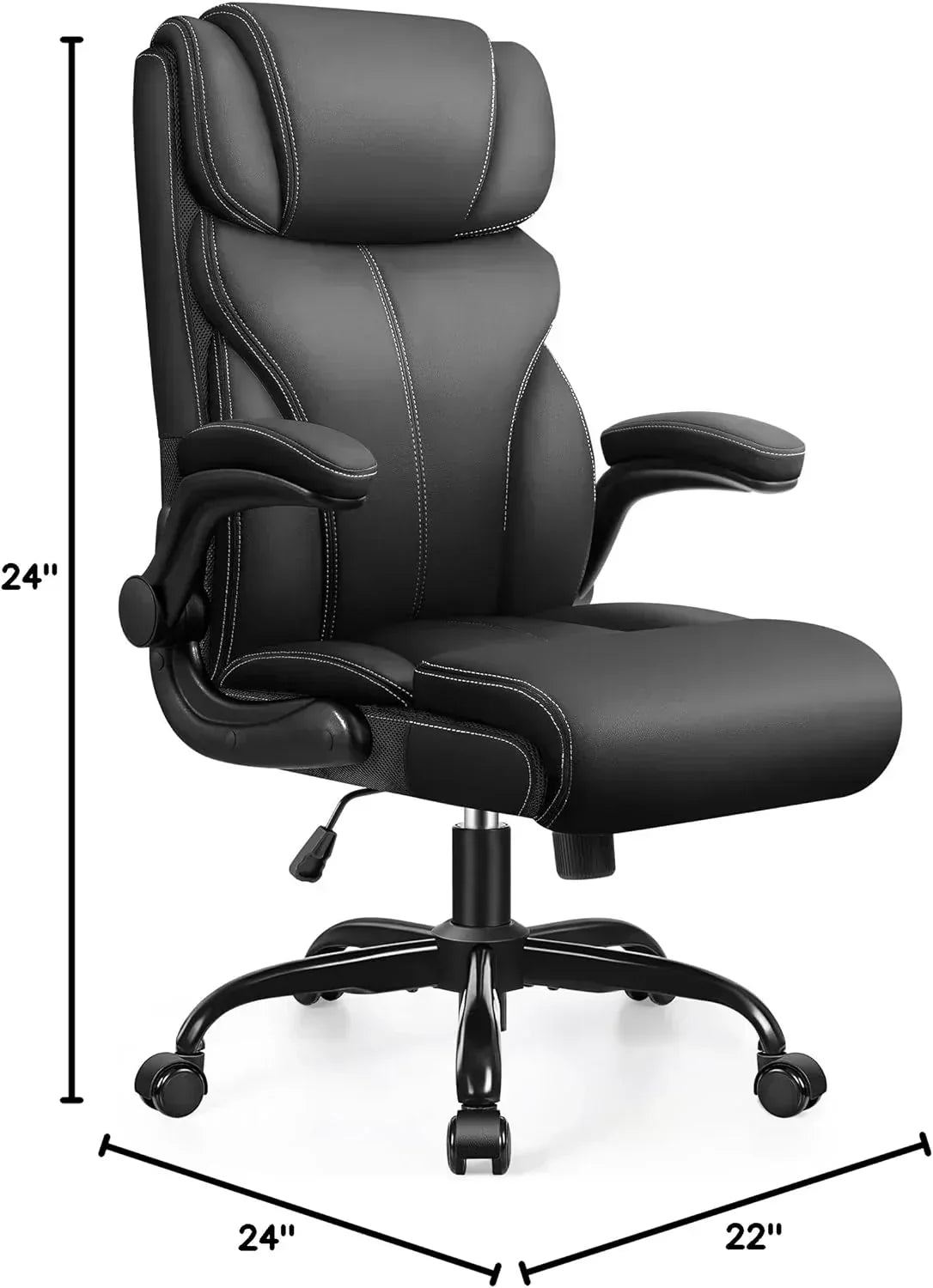 Office Chair Large High-Foot Computer Desk Chair Chair Lumbar Support Rotating Computer Chair wourant