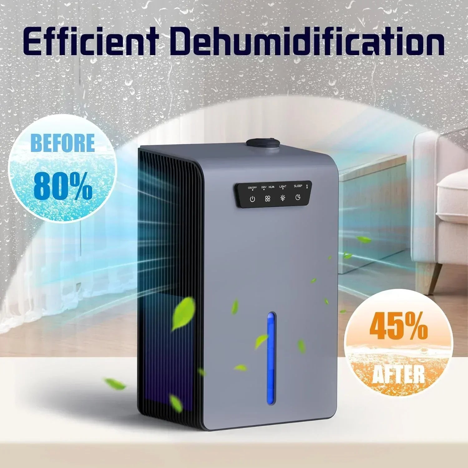 Dehumidifier 2 in 1 Humidifier Dehumidifier Combo 102 OZ Water Tank Dehumidifiers for Home Bedroom wourant