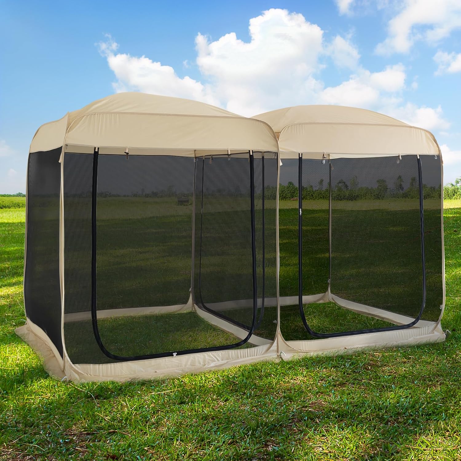 Alvantor Screen House Gazebo Pop Up Igloo Screened Canopy Tent with Mosquito Netting Sides wourant