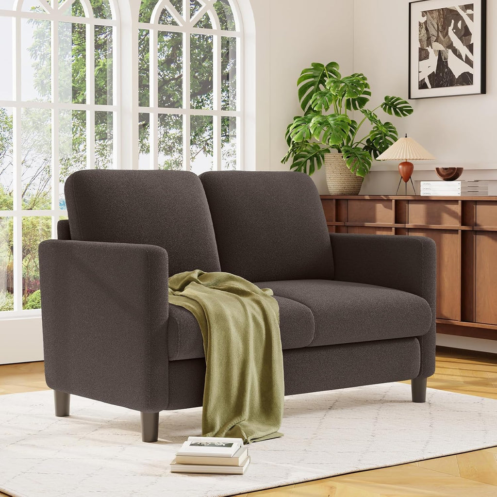 Loveseat Sofa 51" Love Seat Comfy Corduroy Small Loveseat Tool-Free Setup Couch wourant