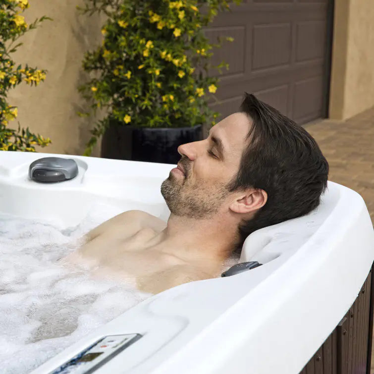 Lifesmart Spas 230 Volt 7 Person 65 Jet Square Hot Tub with Ozonator in Espresso wourant