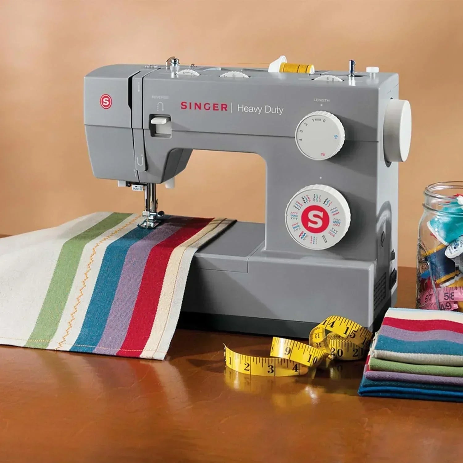Heavy-Duty 4423 High-Speed Sewing Machine Includes Accessory Kit 97 Stitches One-Step Buttonhole wourant