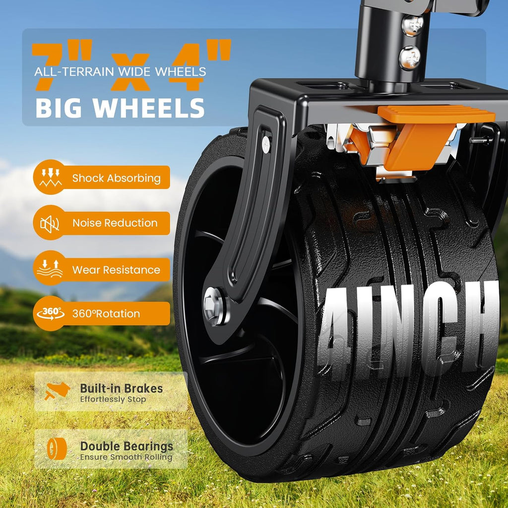 Foldable 50''L Extra Long Double Decker Wagon for Sport 400L Collapsible Heavy Duty Wagon Cart wourant