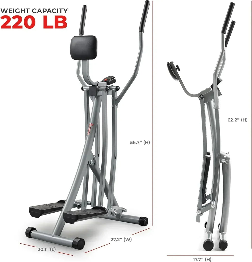 Sunny Health & Fitness Smart Air Walker Elliptical Low-Impact 30-Inch Stride Home Glider Machine wourant