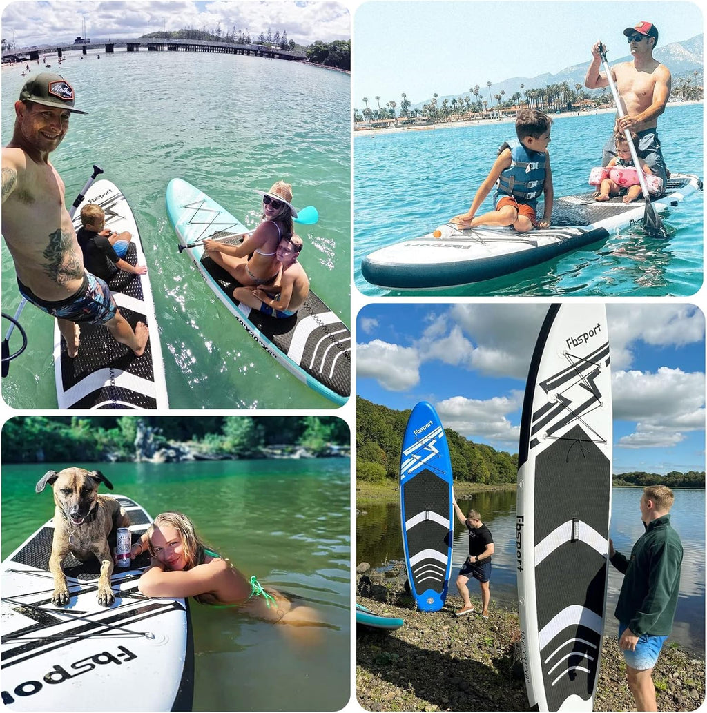 FBSPORT 11' Premium Stand Up Paddle Board Yoga Board with Durable SUP Accessories Carry Bag wourant