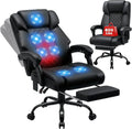Massage office chair with heating function Reclining high back home office desk chair wourant