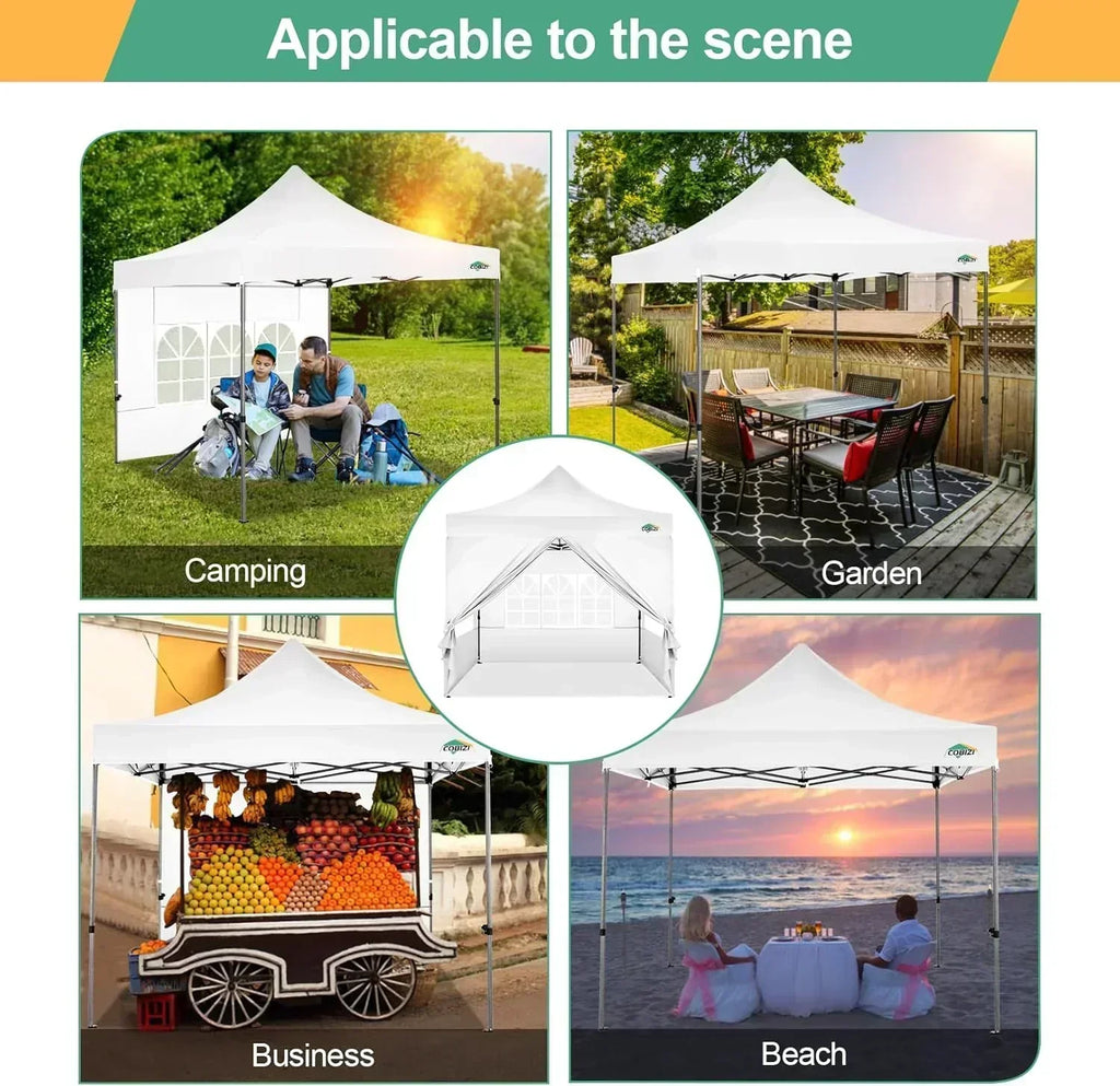 COBIZI 10x20 Heavy Duty Pop up Canopy Tent 6 sidewalls Commercial Canopy Wedding Party Tents wourant