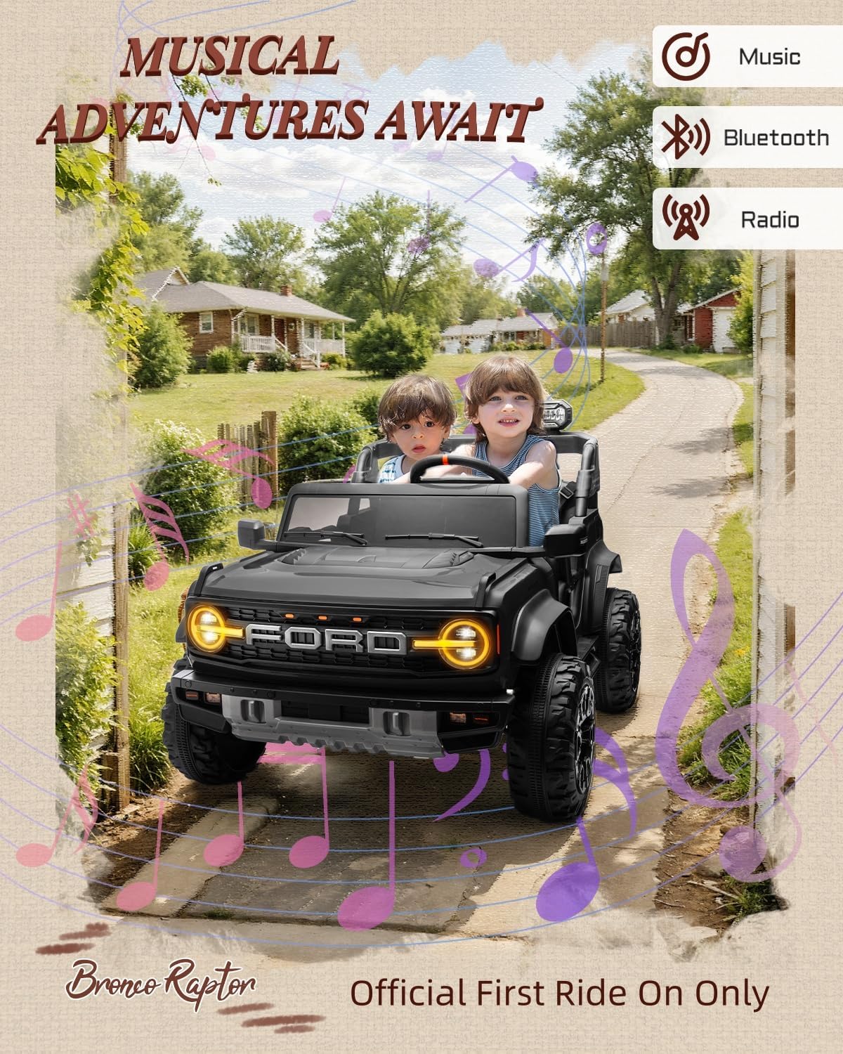 Kids Pink Ride-On Truck Battery Powered Electric Toy Car wourant