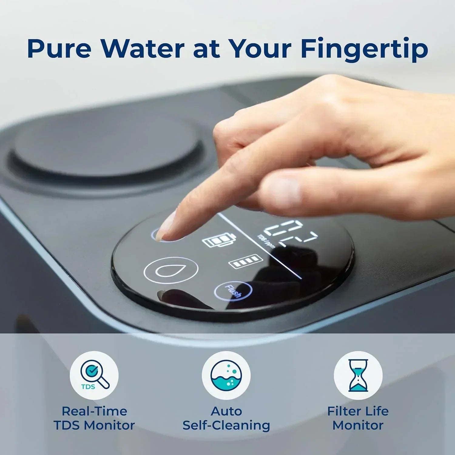 Bluevua RO100ROPOT-Lite(UV) reverse osmosis system countertop water purifier 7-stage purification wourant