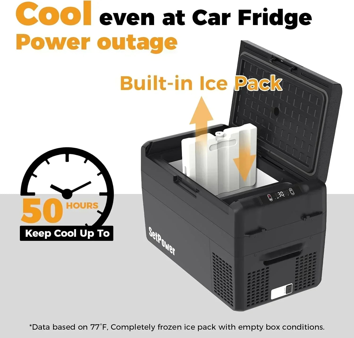 12V Refrigerator 21 Quart Portable Freezer 50 Hours Keep Cool Electric Cooler Car Refrigerator wourant