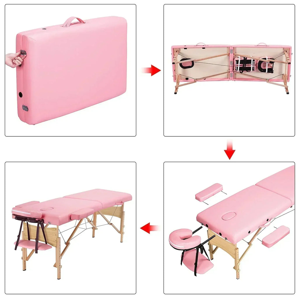 Yaheetech Massage Table Portable Lash Beds Spa Bed Massage Couch Foldable Spa Tables wourant