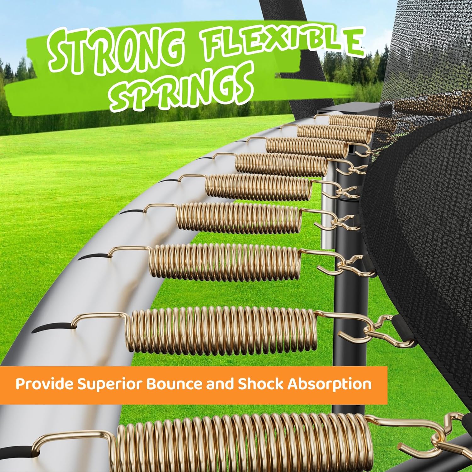Gigu 10FT 12FT 14FT Recreational Trampolines with Enclosure Net and Ladder Anti-Rust Coating wourant