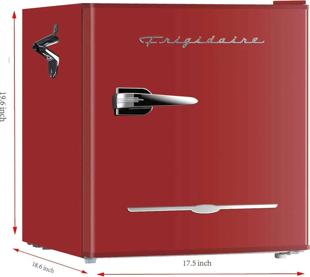 Frigidaire EFR176 Retro Compact Fridge with Chiller Mini Refrigerator Built-in Bottle Opener wourant