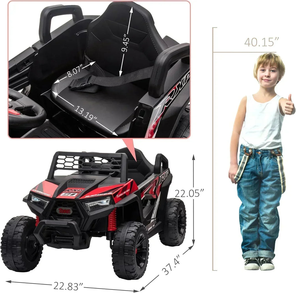 TOBBI 12V Kids Ride on Car Electric Off-Road UTV Truck with Diverse Functions Double Open Doors wourant