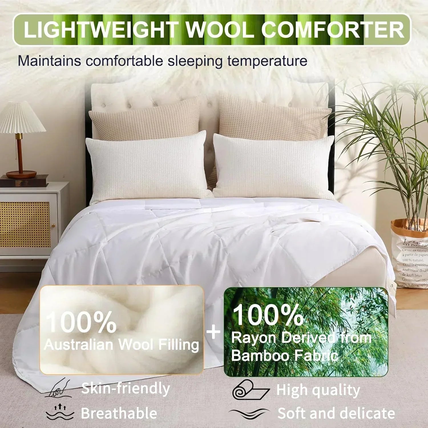 Breathable Thin Comforter Duvet Insert wourant