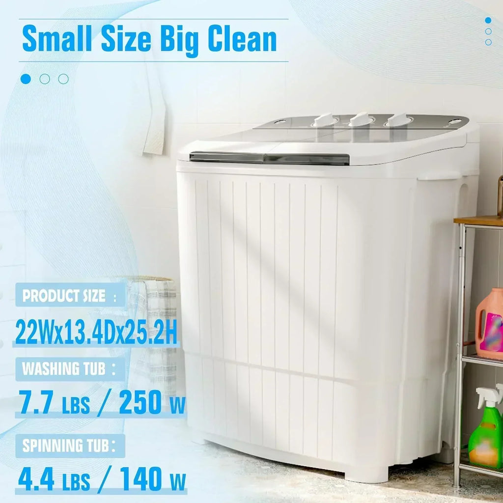 INTERGREAT Portable Washing Machine 16 lb Twin Tub Washing Machine wourant