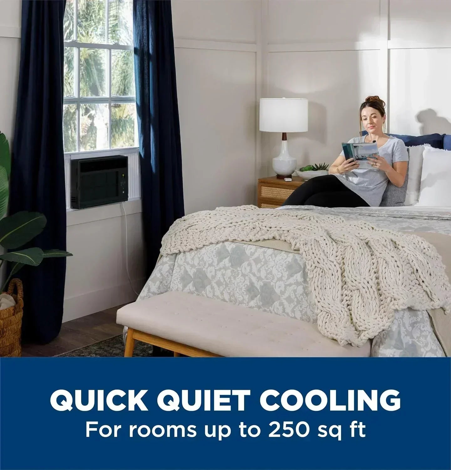 GE Window Air Conditioner Unit 6,000 BTU for Small Rooms up to 250 sq ft. with Adjustable Fan wourant
