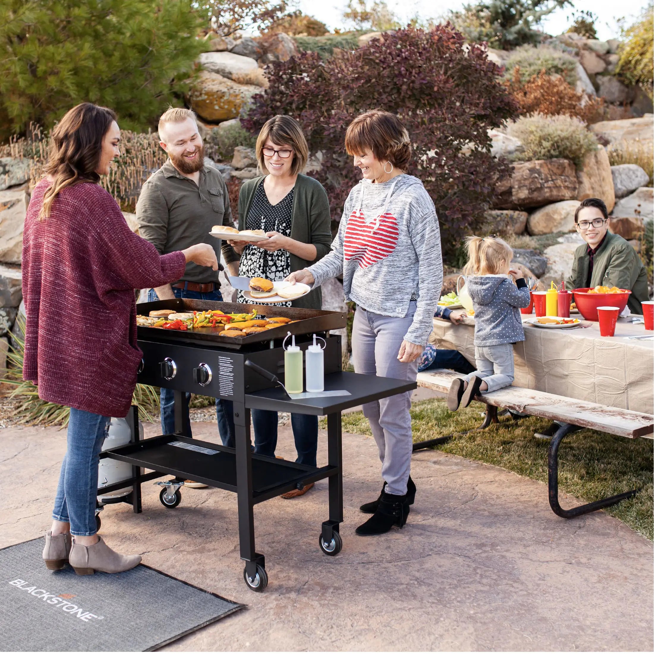 Blackstone 36 Inch Gas Griddle Cooking Station 4 Burner Flat Top Gas Grill Propane Fuelled wourant