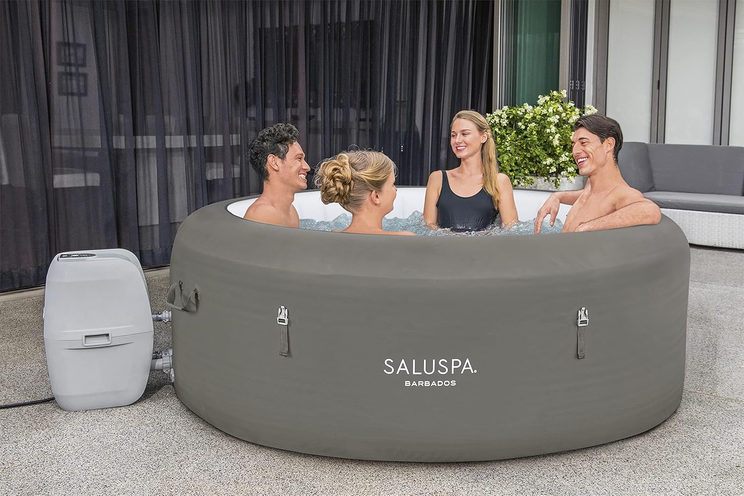 Bestway SaluSpa Miami EnergySense AirJet Inflatable Hot Tub Spa 71" x 26" Portable Hot Tub wourant