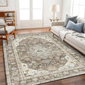 Washable Area Rug Bedroom Living Room Large Indoor Rugs Soft Oriental Vintage Rugs Non-Slip wourant