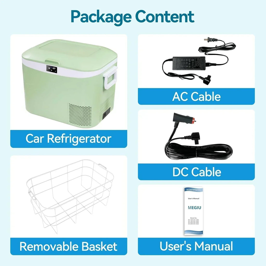 Car Fridge Portable 12 Volt Refrigerator 23 Quart (22 Liter) Freezer Compressor Cooler 12V/24V wourant