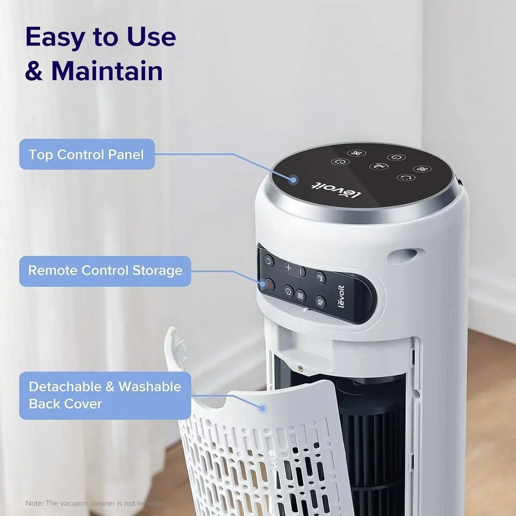 LEVOIT Tower Fan for Bedroom Standing Fan with 28dB Quiet for Sleep Remoter 12H Timer wourant