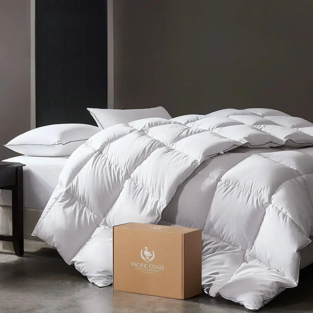 Goose feather duvet queen size cotton super fluffy white duvet core soft and breathable wourant