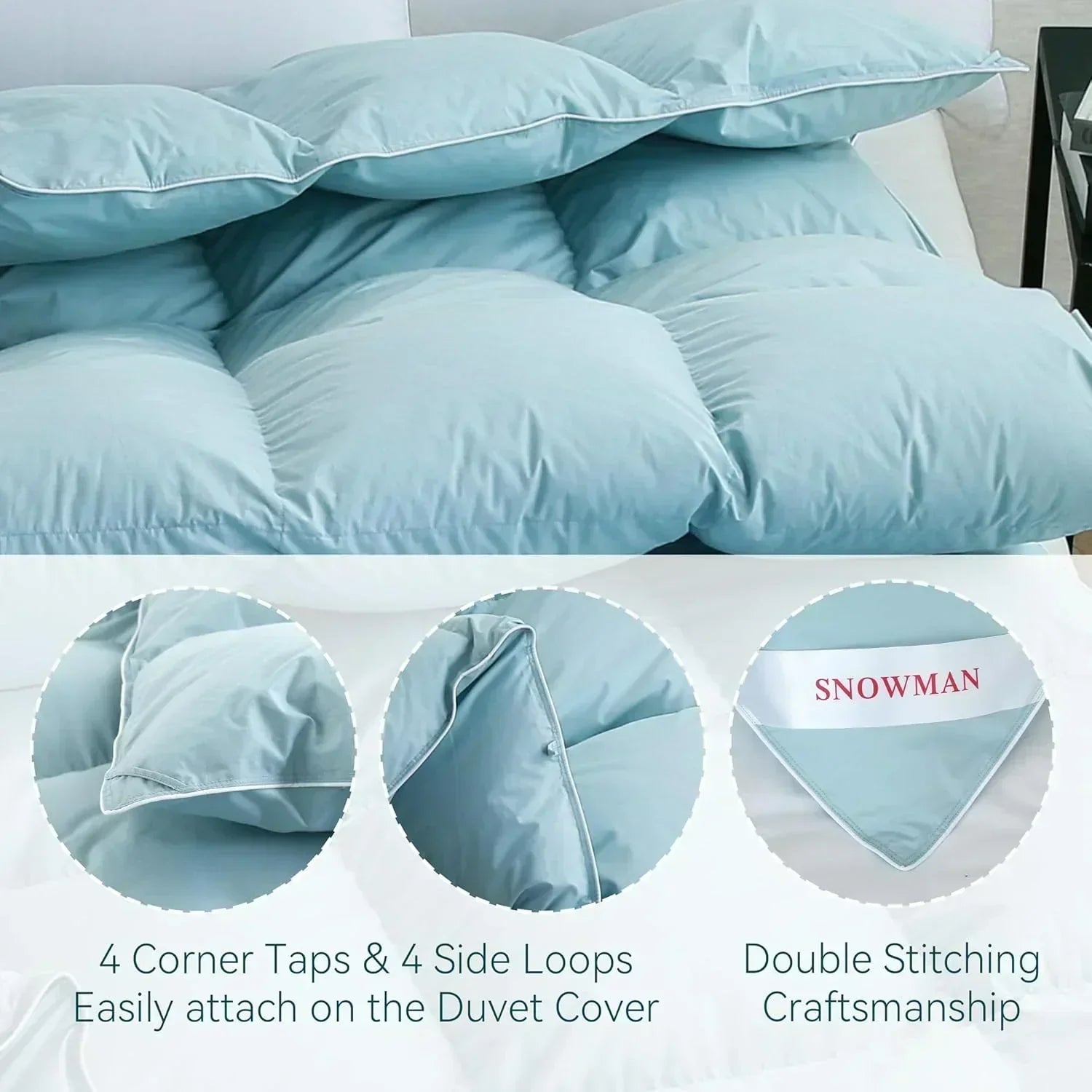 Premium Down Comforter 3D Baffle Box Design wourant