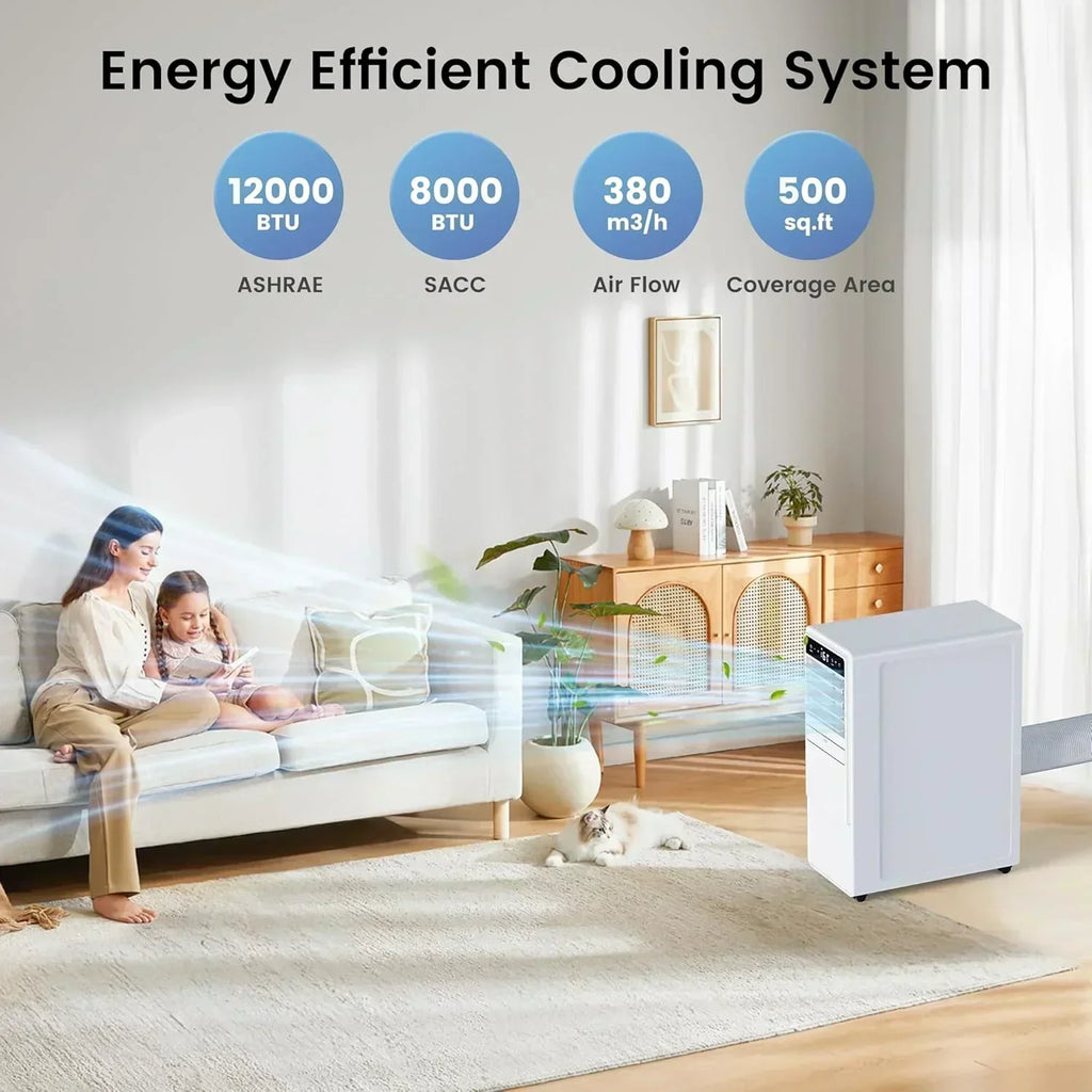12000 BTU Portable Air Conditioners for Room up to 500 sq.ft Free Standing Quiet Portable AC Unit wourant