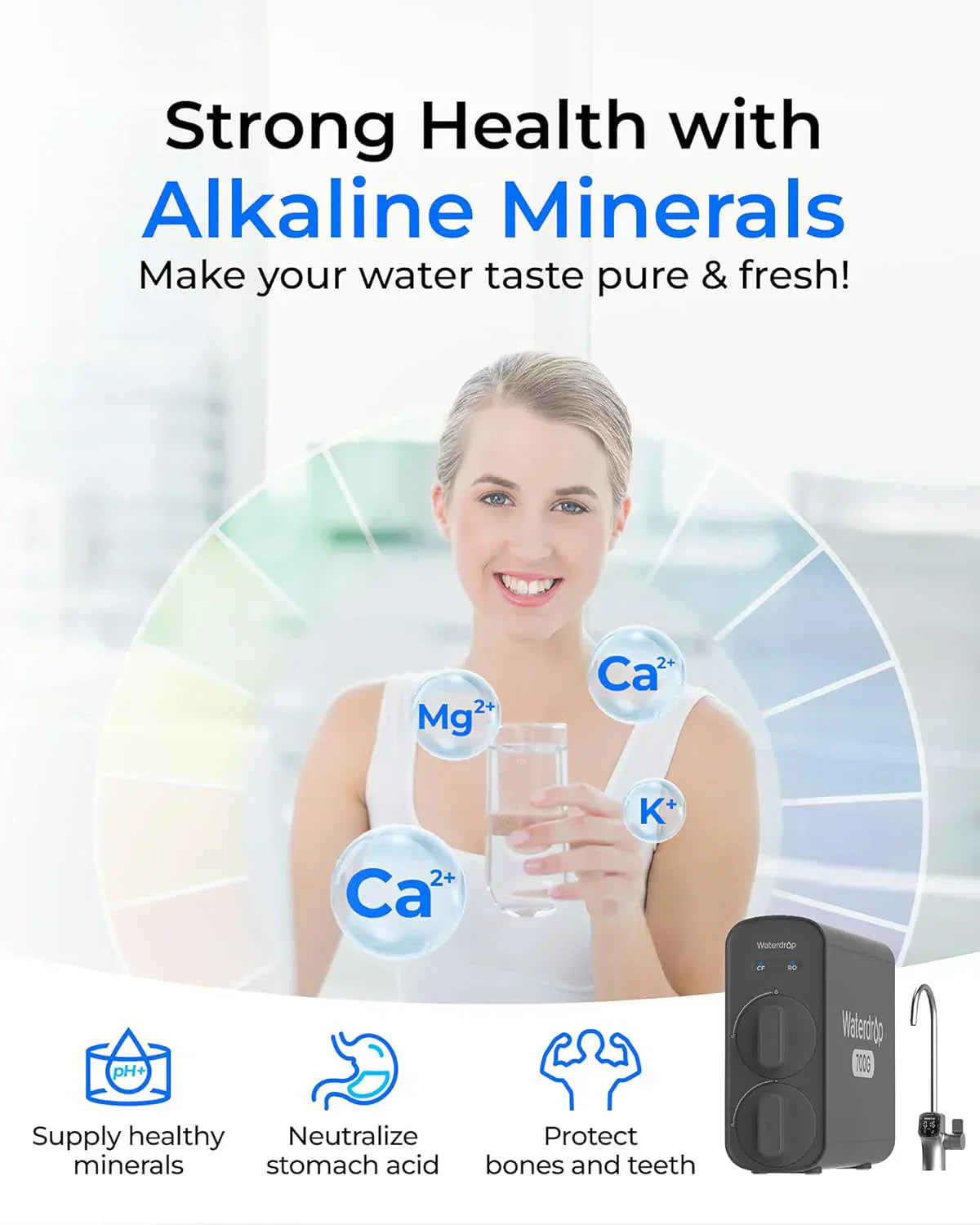 WaterDrop G5P700 reverse osmosis water filter 700G fast flow reverse osmosis system wourant