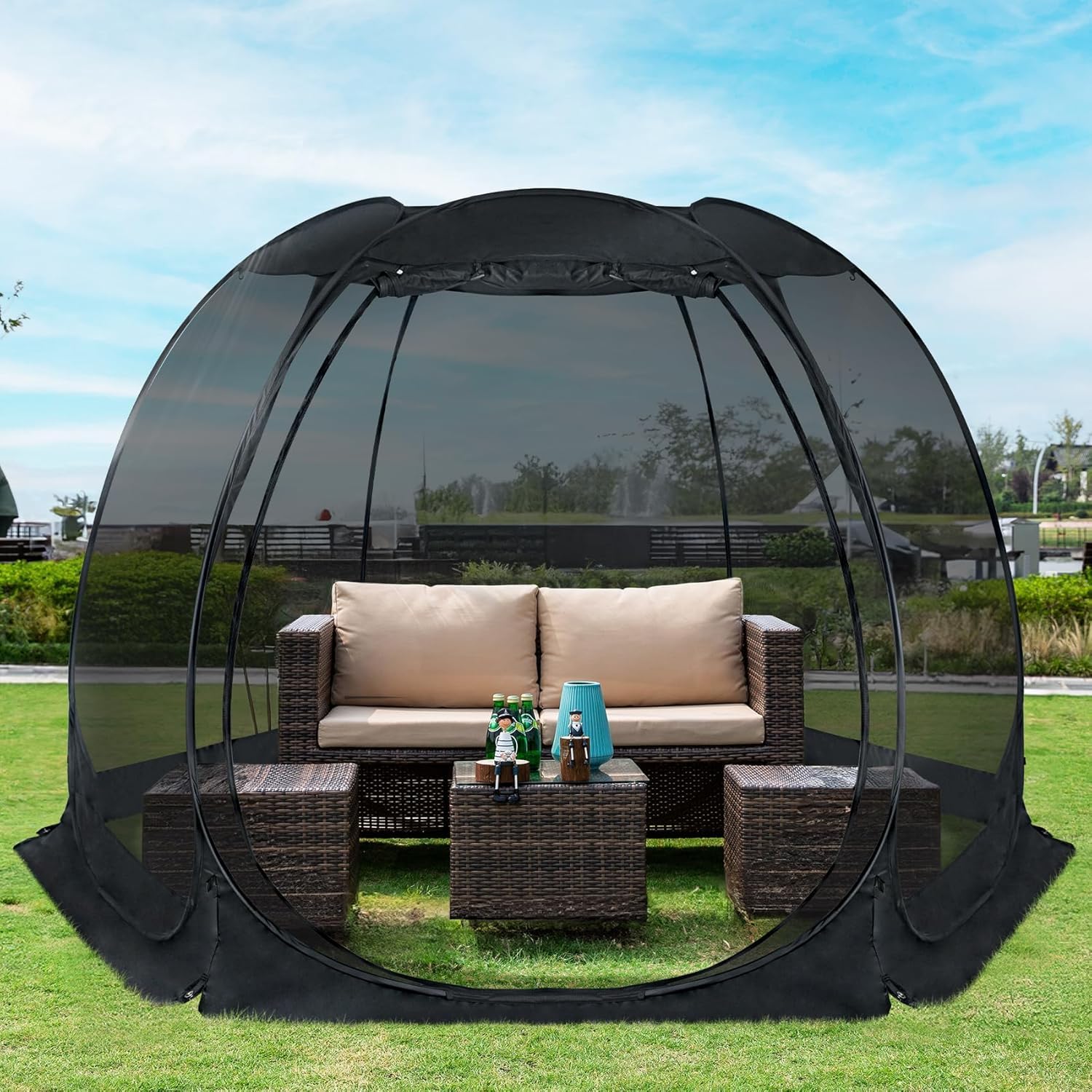 Alvantor Pop Up Screen House Gazebo with Mosquito Netting, Instant UV Resistant Sun Shelter wourant