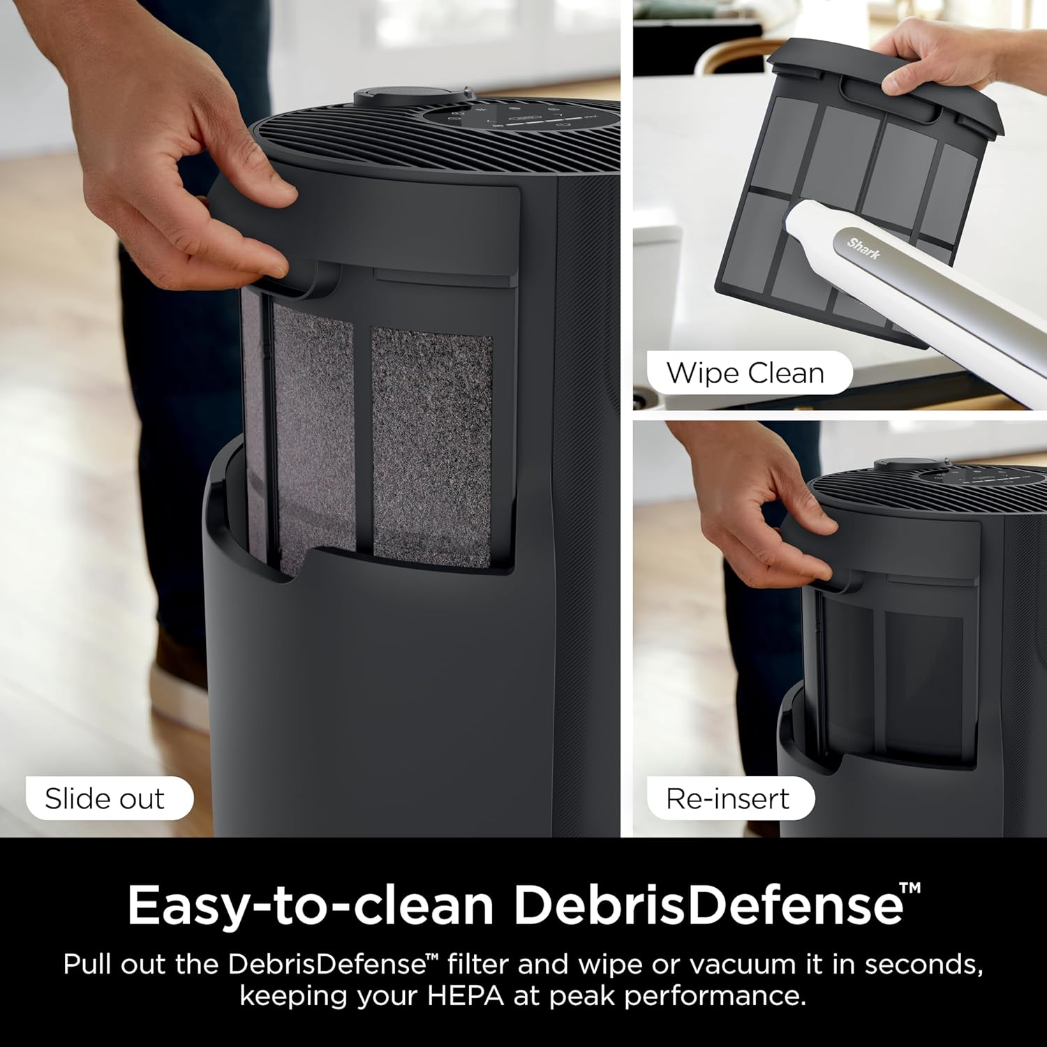 Air Purifier Compact Pro with Long-lasting HEPA Exceeding Filtration, For Pet Dander, Dust, Smoke, Allergens, Up to 250 sq. ft. wourant