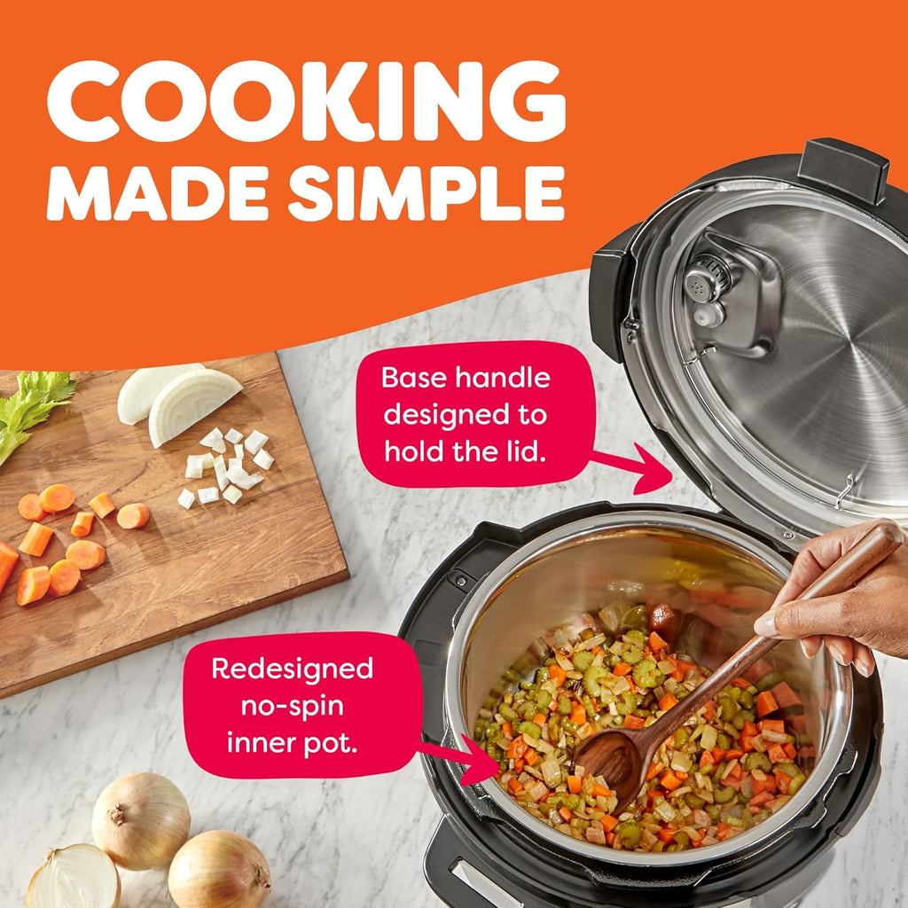 9-in-1 Multicooker, Pressure Cooker, Slow Cook, Rice Maker, Steamer, Sauté, Yogurt, Warmer & Sterilizer, Includes App With Over 800 Recipes, Stainless Steel, 6 Quarts wourant
