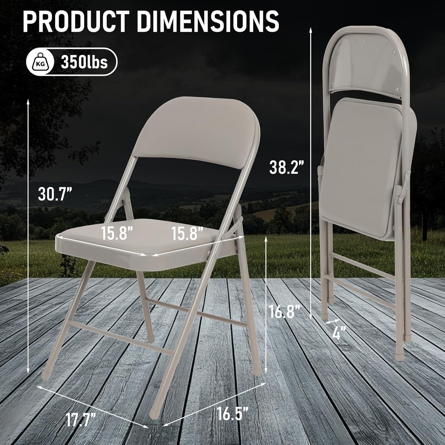 6 Pack Black Folding Chairs with Leather Chairs for Indoor and Outdoor Events Office Wedding Party Upholstered Chairs wourant