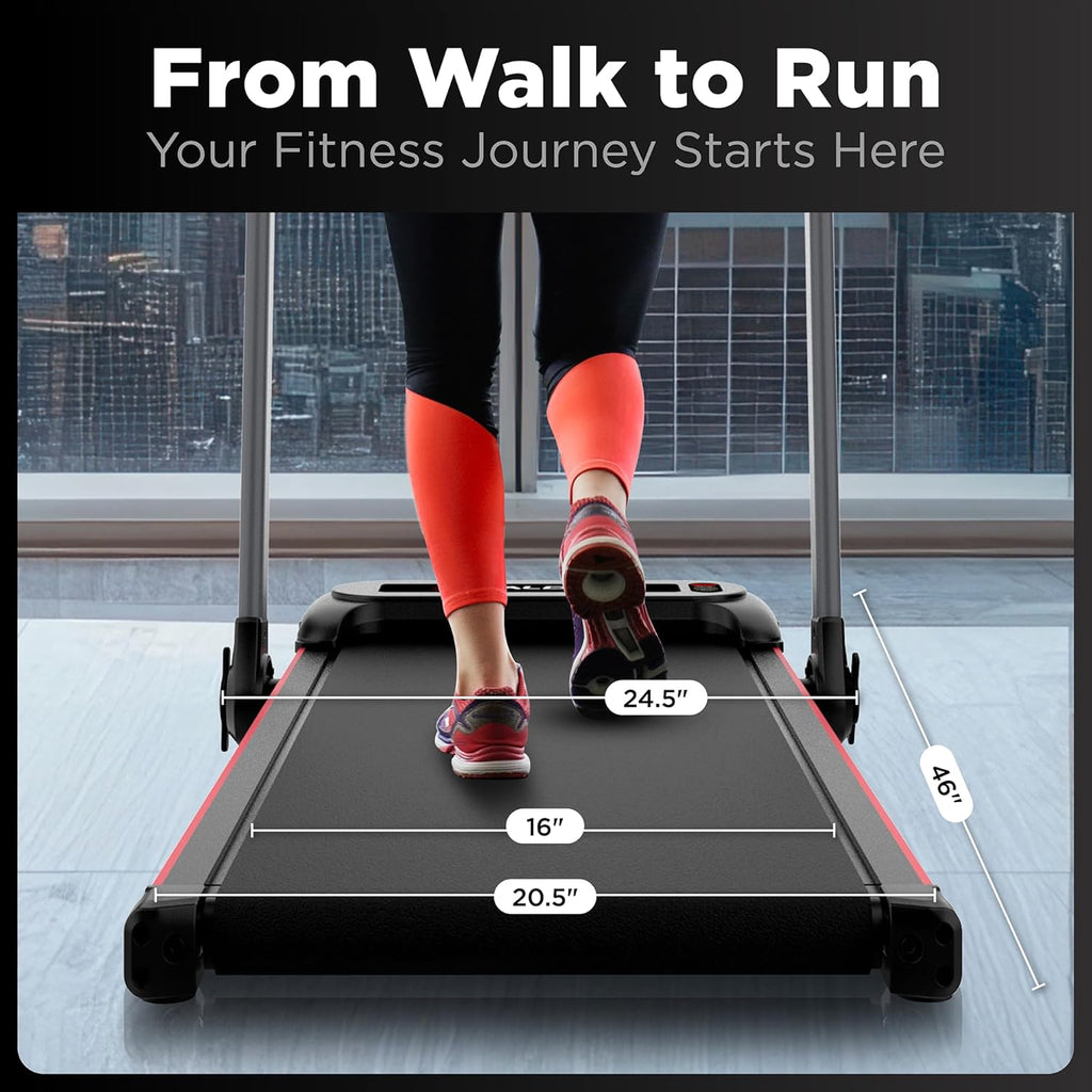 Walden Sports Folding Electric Treadmill with Handle Portable Running Machine LCD Screen wourant
