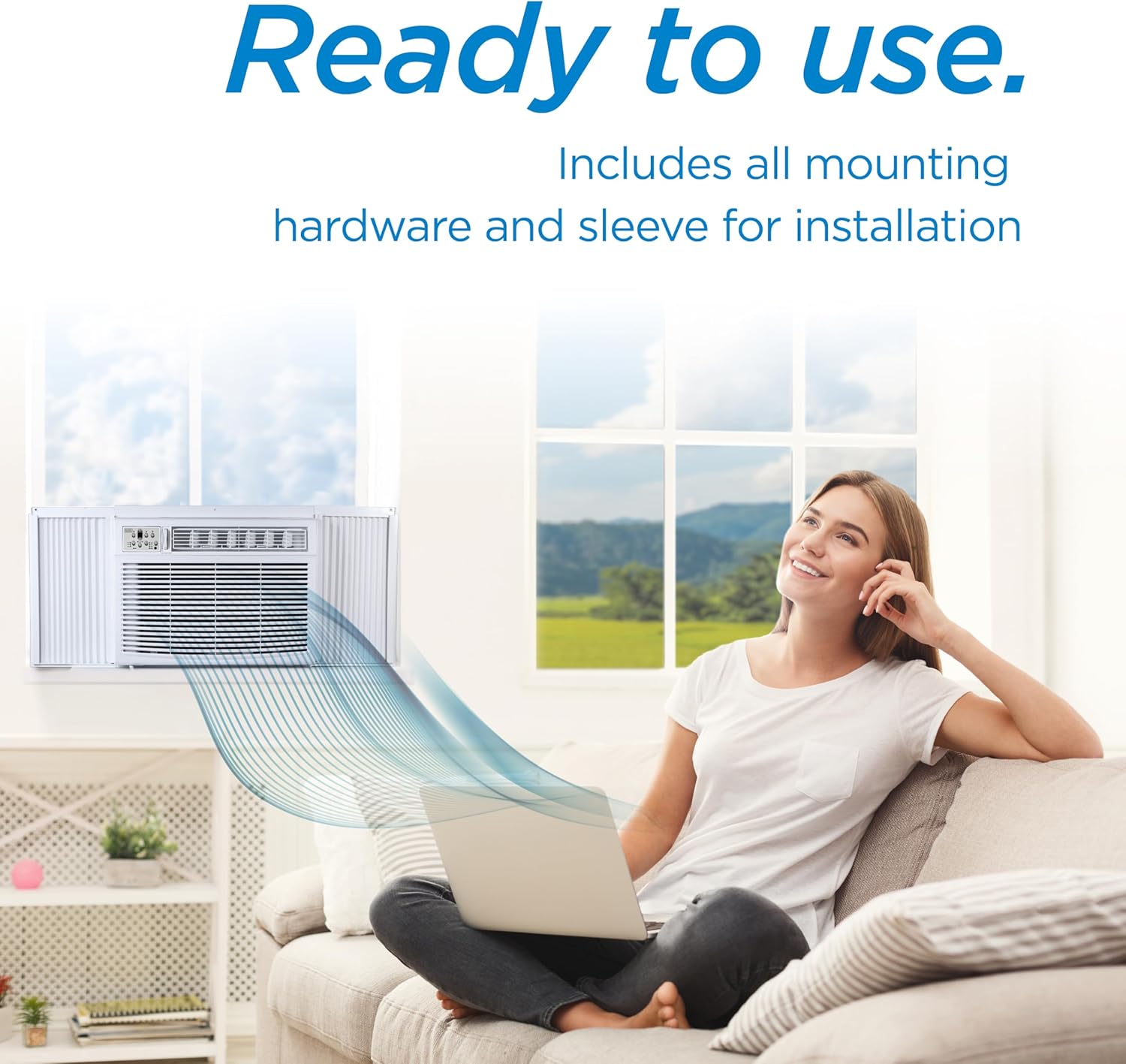 BLACK+DECKER Window Air Conditioner 5000 BTU, Cools Up to 150 Square Feet, AC Unit with Mechanical Controls, Manual Fan Only and Cool Settings, BD05MWT6, White wourant