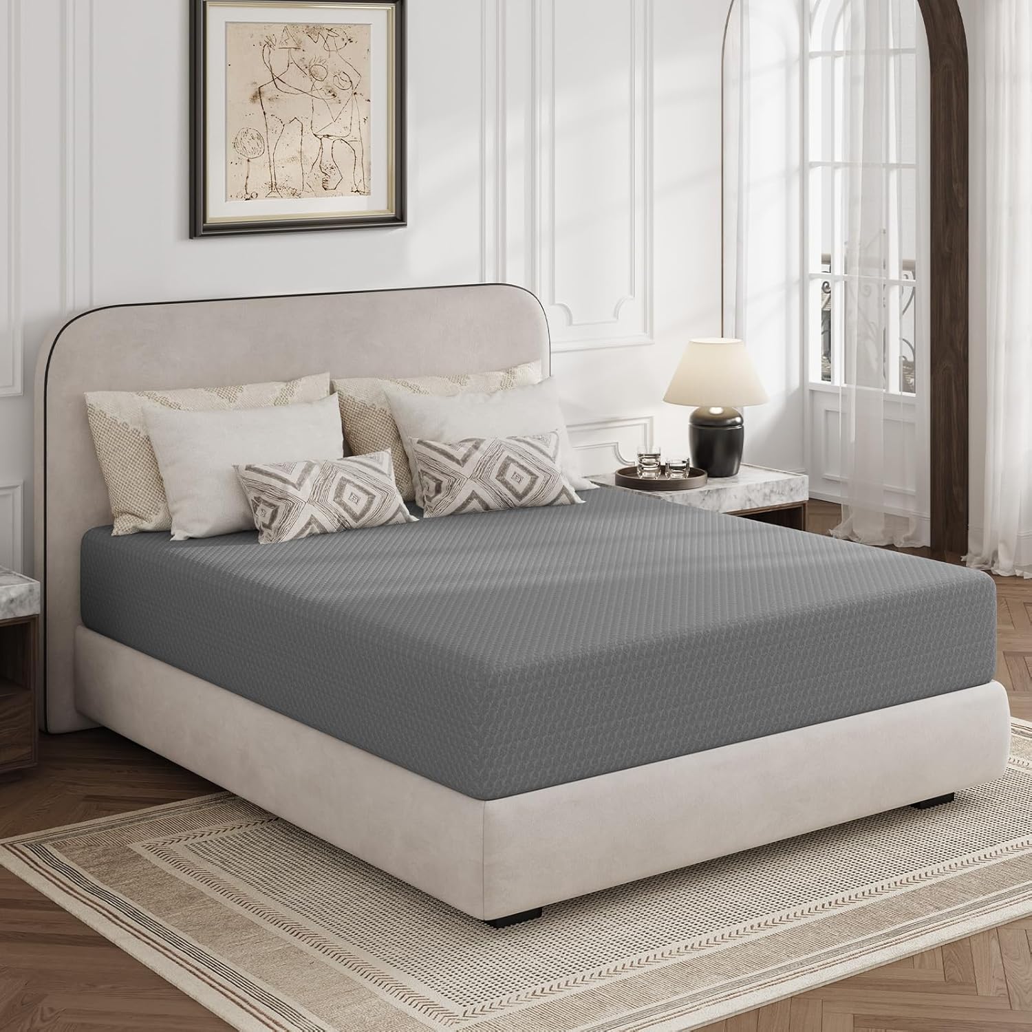Novilla Queen Mattress 12 Inch, Queen Memory Foam Mattress for Cool Night Sleep & Pressure Relief, Thermally Balanced Foam Mattresses for Heat Dissipation, CertiPUR-US Certified Mattresses in a Box woonhhop